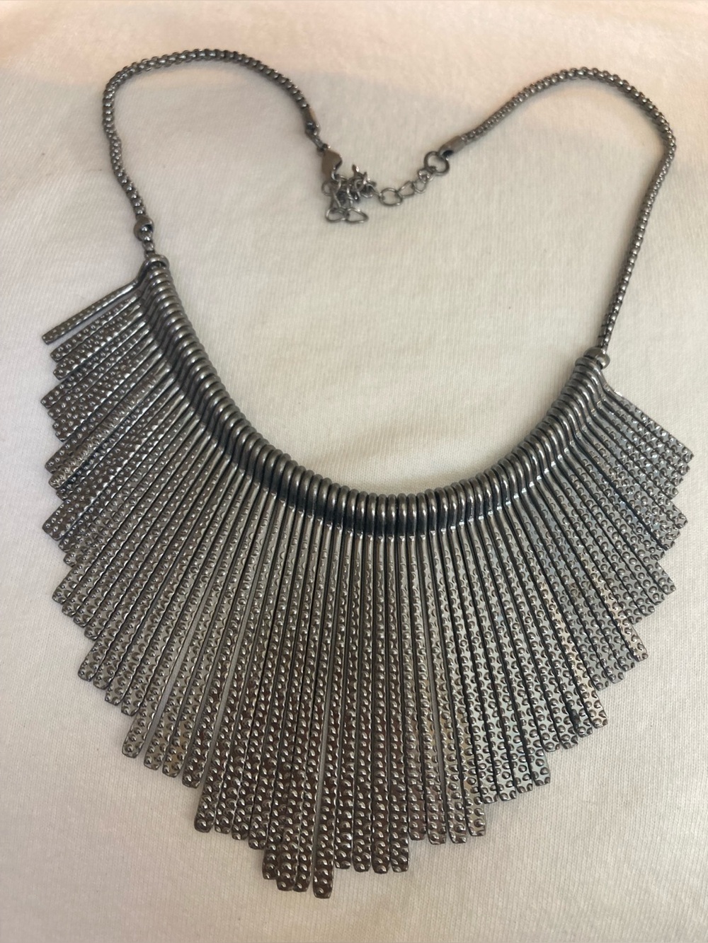 Cleopatra Collar Gun Metal Statement Necklace Tribal
